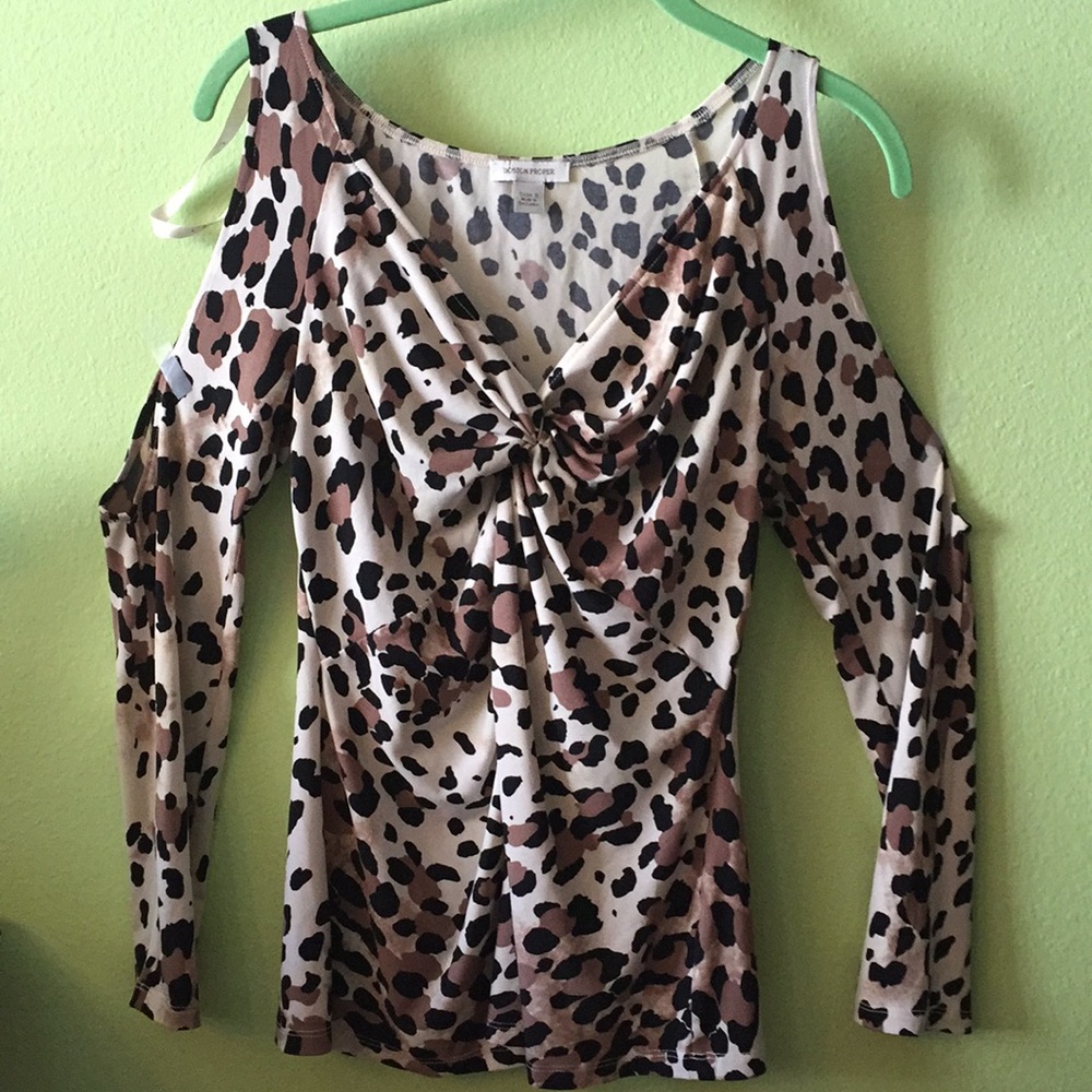 NWOT Boston Proper Cutout Sleeves Knot Front Sz S